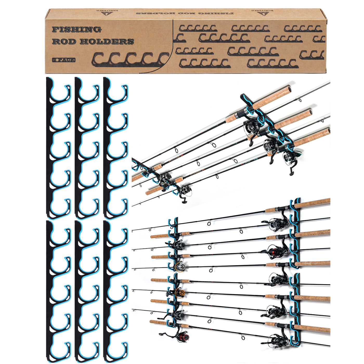 Fishing Rod Holders For Garage, Up To 5 Rods Fishing Pole Rod Racks Wa – Ghosthorn