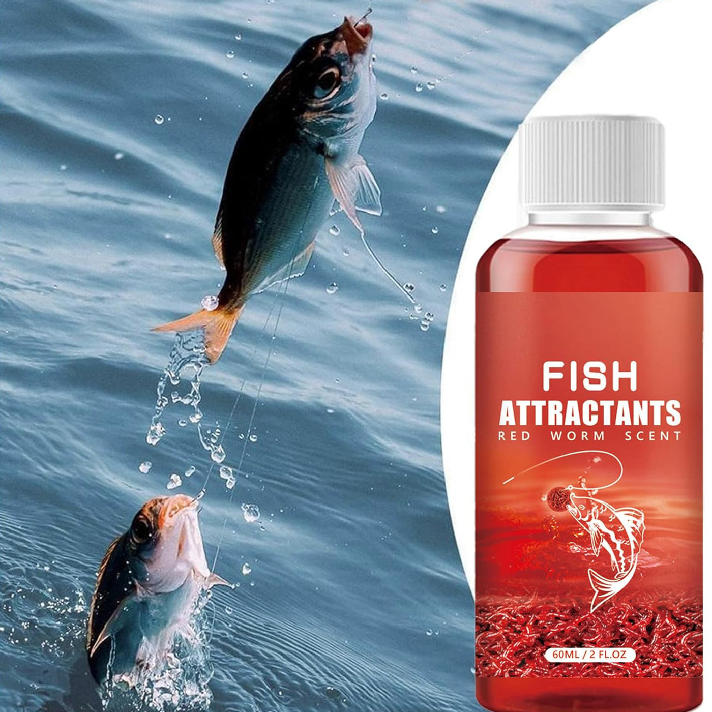 fish lure liquid Ghosthorn Fish attractants Red Worm Liquid Bait,Red 40 Baits & attract
