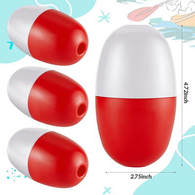 Ghosthorn Fishing buoys Lewtemi Buoys Floats Rope Floats Marine, 4.72'' x 2.75'', 3/5'' Hole Deep Water Fishing Marker Buoys Bulk for Boats Swimming Kayak Crabbing Trail Dock Pool - Ghosthorn