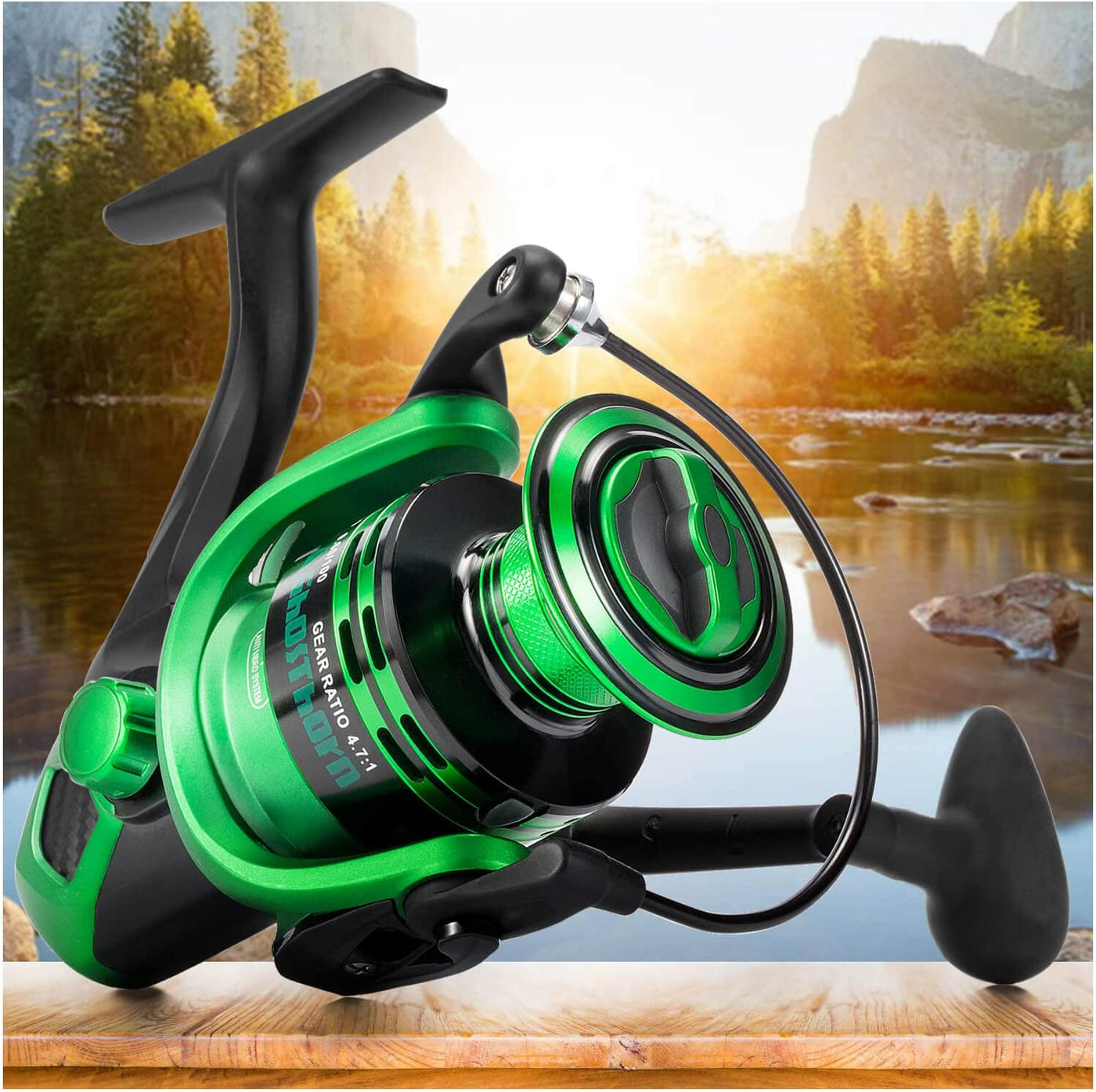 3 Piece Ghosthorn Fishing Rod and Reel Combo, Baitcasting Reel Travel