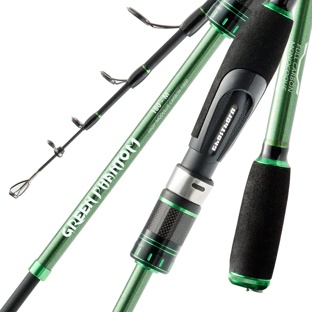 Ghosthorn Green Phantom Telescopic Fishing Rod and Reel Combos